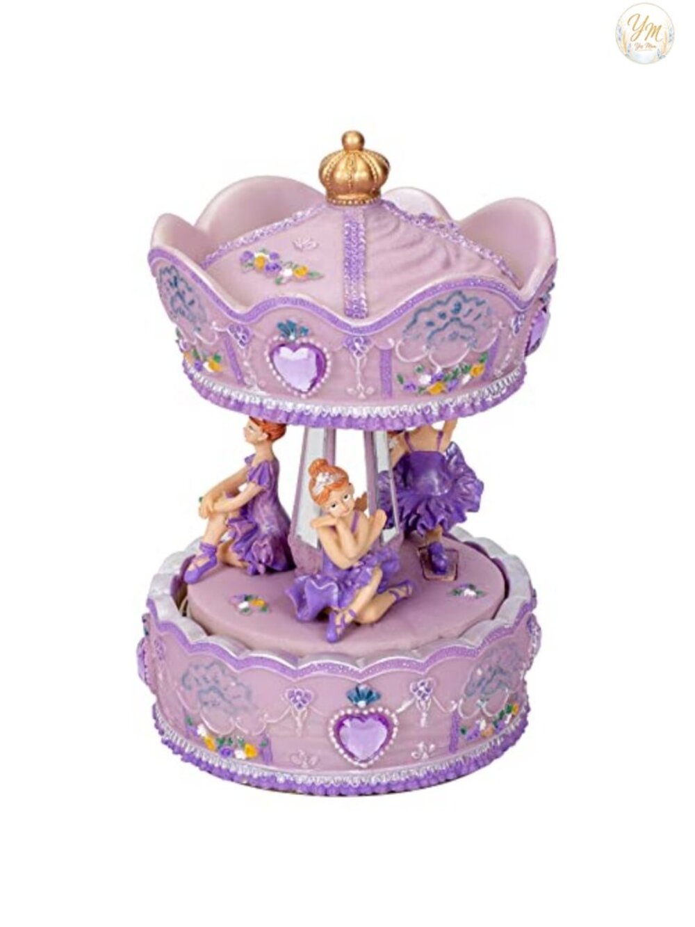Musical Carousel Ballerina Figurine 6 Inch Rotating Plays Swan Lake